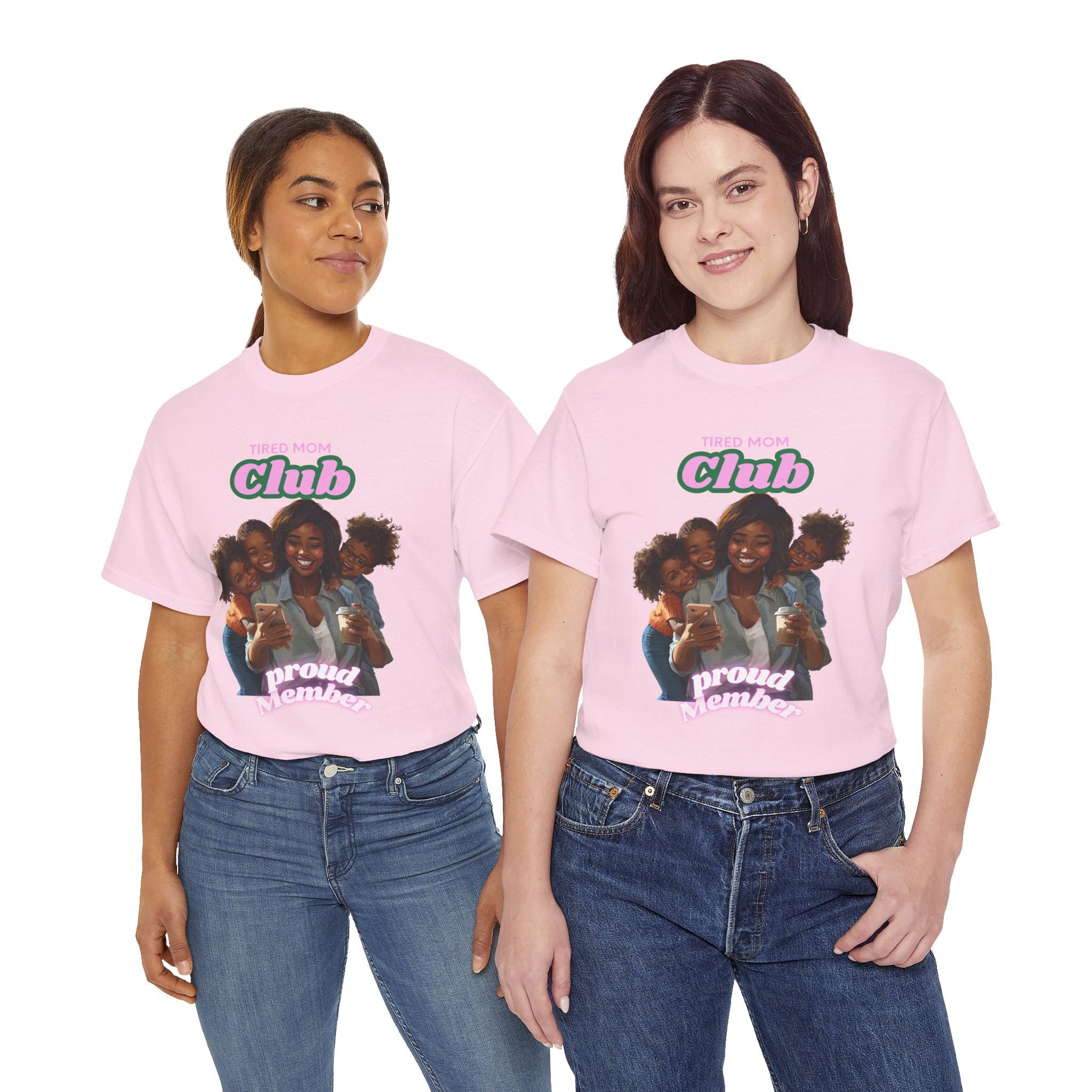 Tired Mom Club T-Shirt | Proud Number One Mom, Mom and Kids Graphic Tee