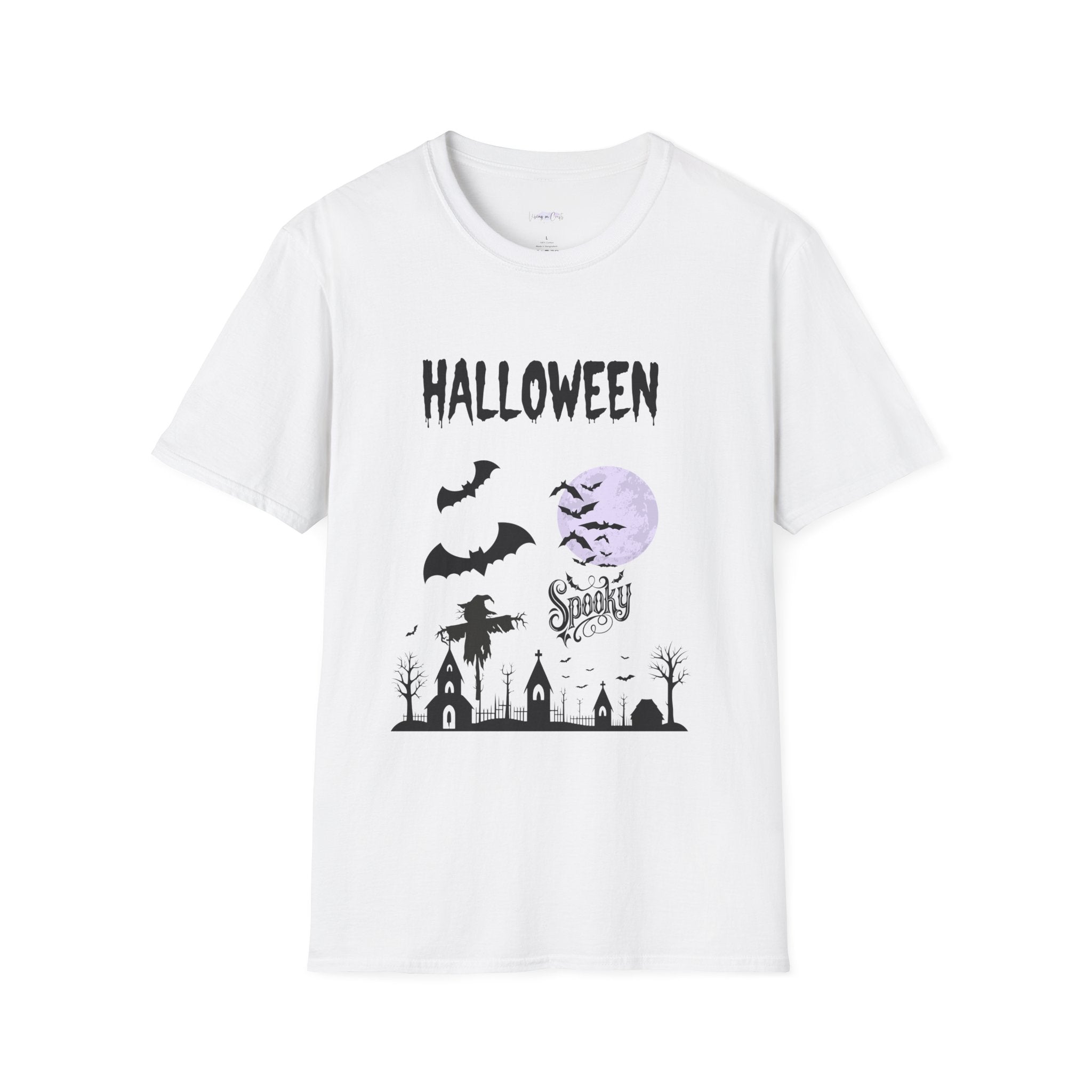Spooky Halloween Unisex T-Shirt, Scary Ghosts Tee, Creepy Jack-o'-lantern Shirt, Horror Costume Top, Trick or Treat Apparel